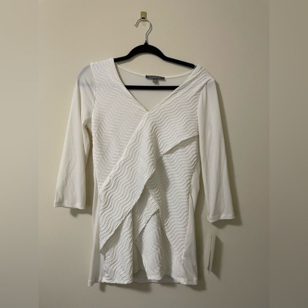 NWT NY Collection Textured Soft‎ Blouse - S